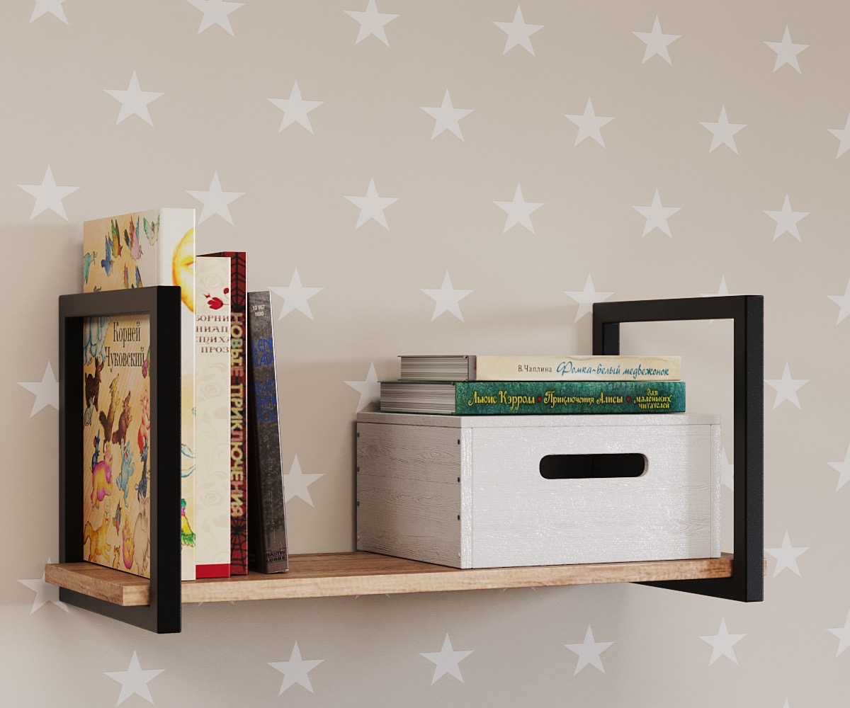 Полка навесная Лофт-600 (дуб каньон)