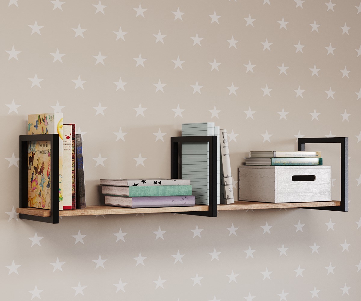 Полка интерьерная Лофт-1200 (дуб каньон)