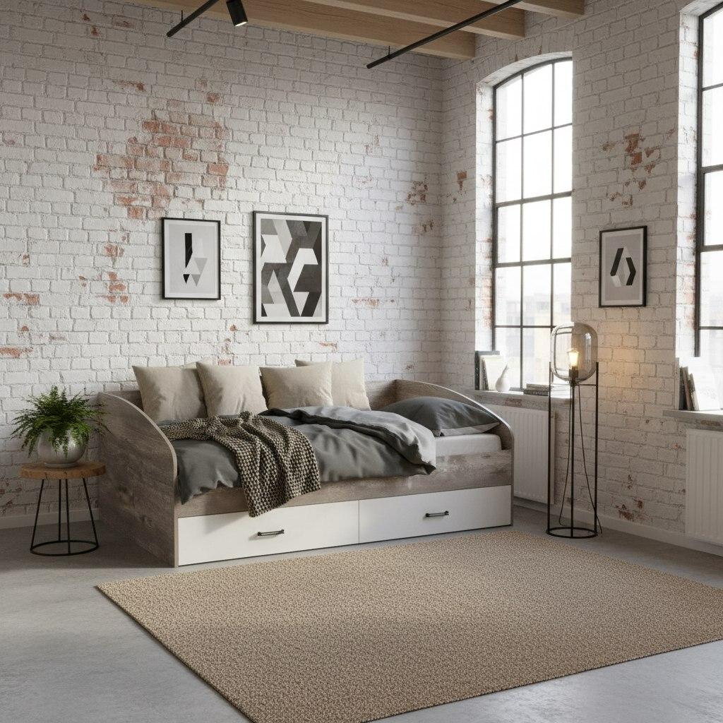 Кровать 200х90 коллекции Гранд (прямая спинка)