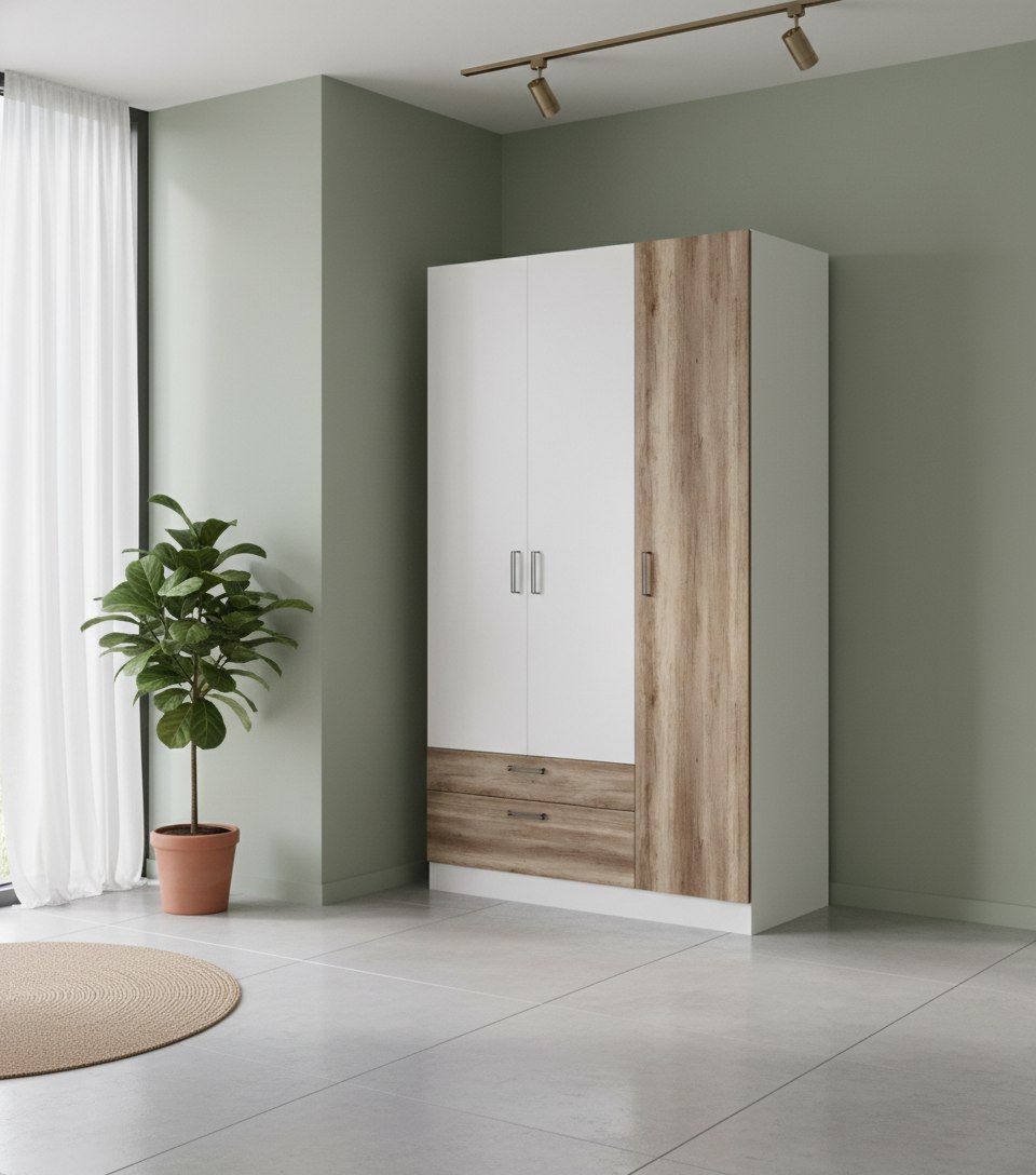 Шкаф 3-х створчатый коллекции Твой Стиль (гл. 550 мм) без принта