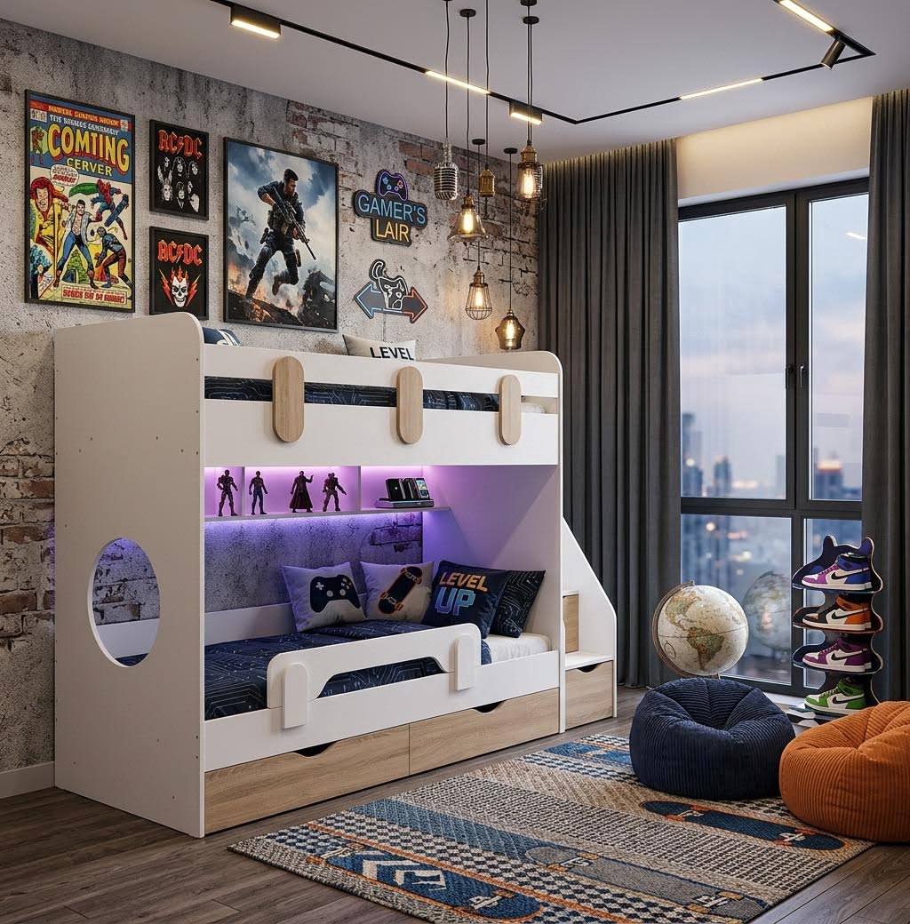 Двухъярусная кровать Фортуна (цвета и размеры разные)