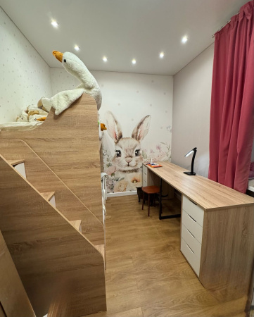 Стол Дуэт 2400 мм (две тумбы) дуб каньон + опора черная. Столешница 22 мм  от Династия Kids