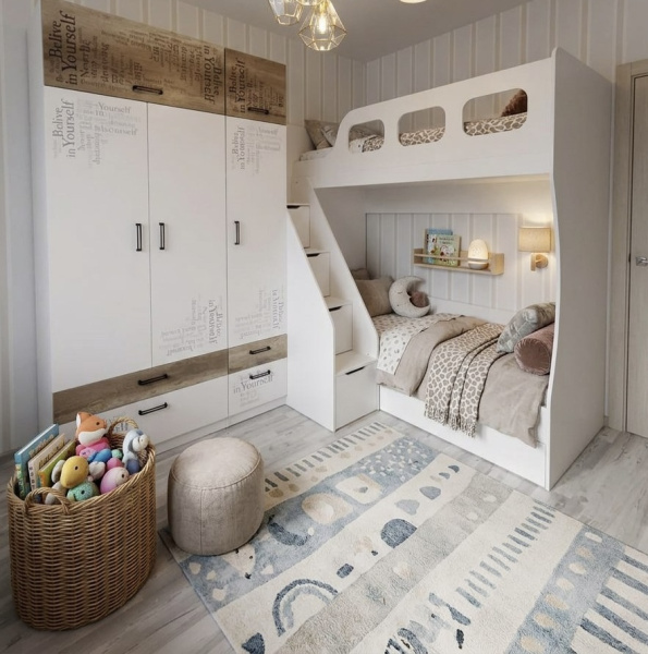 Комплект для 2 детей: кровать Умка-6 + шкаф + пенал Твой Стиль