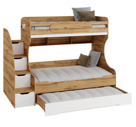 Кровать двухъярусная БИГ (цвет белый) 200х120 от Династия Kids