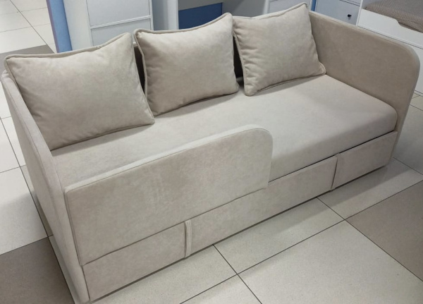 Диван-кровать Кэви (всё в комплекте). Велюр Velutto 16 Беж от Династия Kids