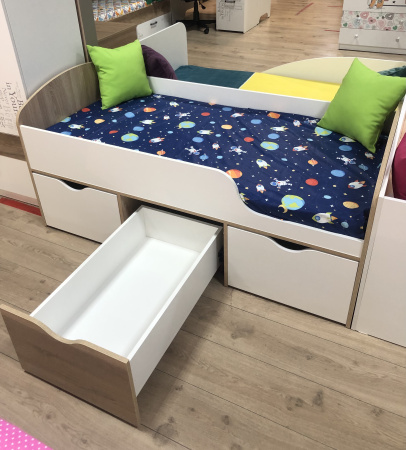 Кровать детская Малыш 80х160 (цвет белый) от Династия Kids