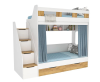 Кровать 2-х ярусная Твинс (белый + дуб золотой) 190х90