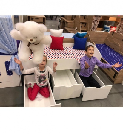 Кровать детская Малыш 80х160 (цвет белый) от Династия Kids