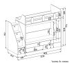 Кровать двухъярусная Фортуна-2 (цвета разные) 180х80  от Династия Kids