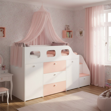 Кровать-чердак Хэппи 180х80  от Династия Kids