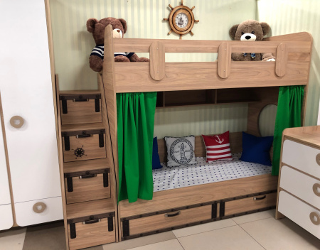 Кровать двухъярусная 180х80 коллекции Фрегат от Династия Kids