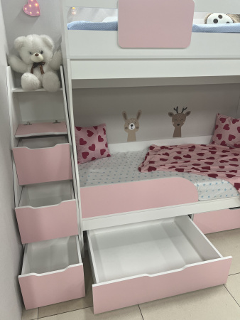 Кровать двухъярусная Дуэт (айскрим+белый)  от Династия Kids