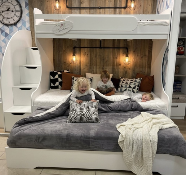 Кровать БИГ с доп.спальным местом (цвет белый) 120х200