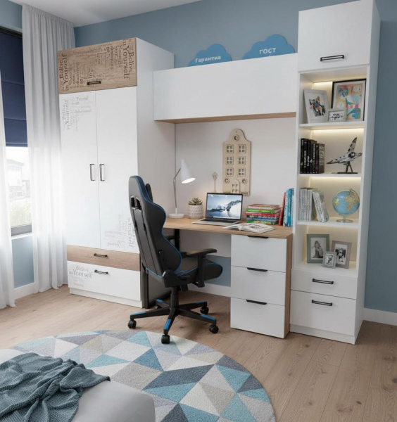 Полка настенная 1200 мм коллекции Брайт  от Династия Kids