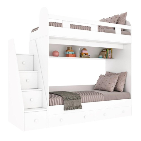 Двухъярусная кровать Юниор-2 (гаскон пайн) 190х80 от Династия Kids