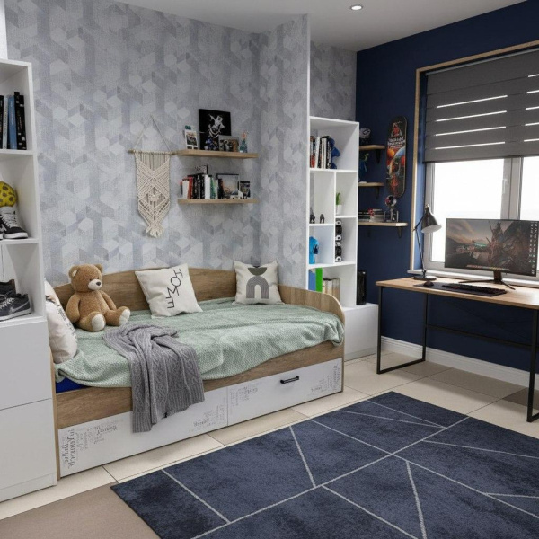 Кровать коллекции Твой Стиль 190х90 (с принтом)