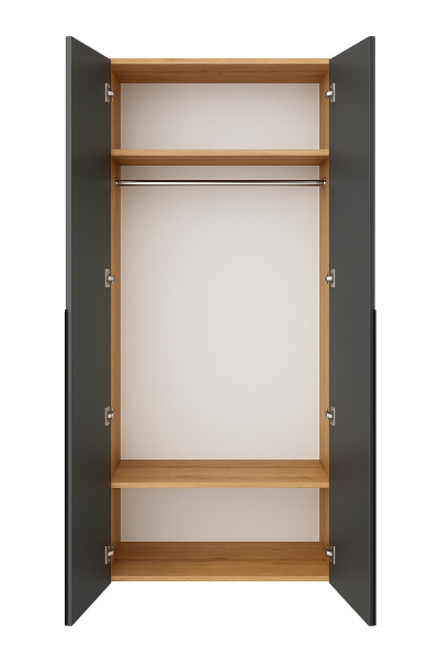 Шкаф распашной + шкаф угловой + пенал коллекции Брайт Графит от Династия Kids