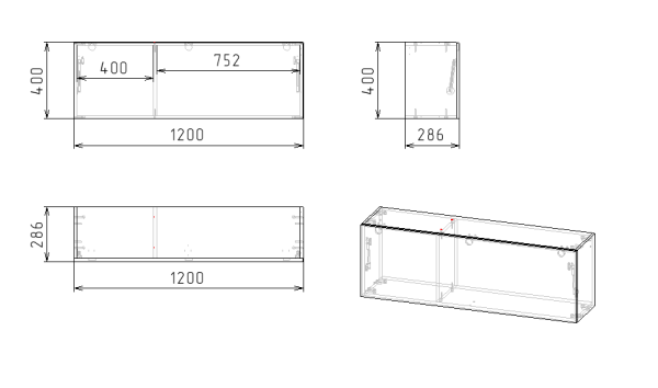 Полка настенная 1200 мм коллекции Брайт  от Династия Kids