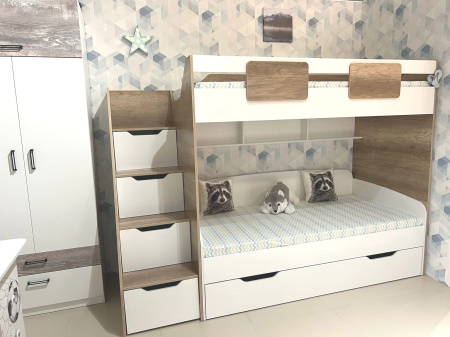 Кровать-чердак Лайт Лофт + кровать Двушка 190х90 от Династия Kids
