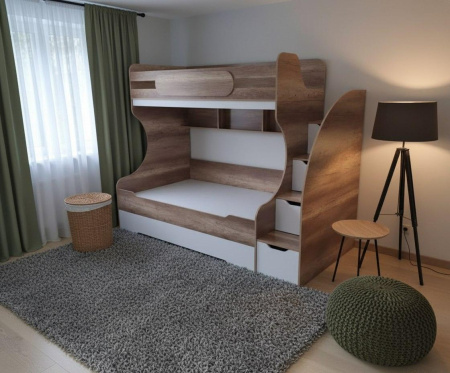 Кровать двухъярусная БИГ (цвет белый) 200х120 от Династия Kids