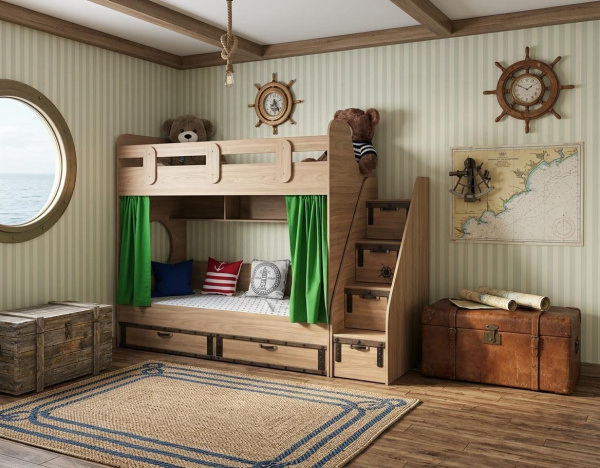 Кровать двухъярусная 180х80 коллекции Фрегат
