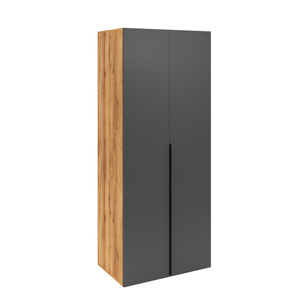 Распашной шкаф + угловой шкаф + стеллаж переходной + пенал коллекции Брайт Графит