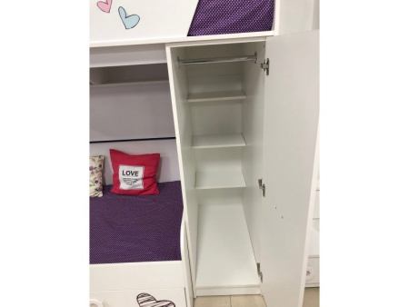 Двухъярусная кровать коллекции Модница 190х80 + 190х90  от Династия Kids