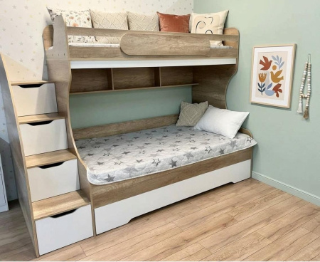 Кровать двухъярусная БИГ (цвет белый) 200х120 от Династия Kids