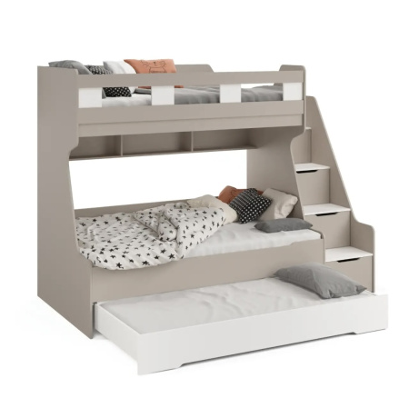 Кровать РУМ 120х200 (корпус дуб золотистый + фасады белые)