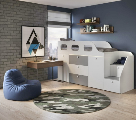 Кровать-чердак Хэппи 180х80  от Династия Kids