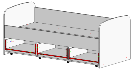 Кровать двухъярусная Городок (бетон пайн + белый) от Династия Kids