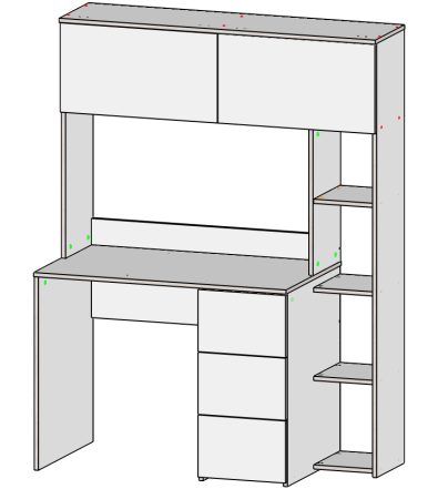 Стол Ритм 1250 мм (корпус белый + фасады дуб сонома). Левый/правый от Династия Kids