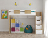 Комплект мебели (кровать-чердак Мозаика + стеллаж)
