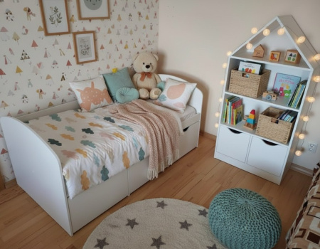 Кровать Малыш правая/левая (цвет: белый) от Династия Kids