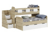 Кровать 2-х ярусная Городок (цвета разные) 190х90 + 180х80 от Династия Kids