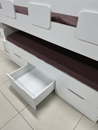 Двухъярусная кровать Городок (цвет белый) 190х90 + 180х80 от Династия Kids