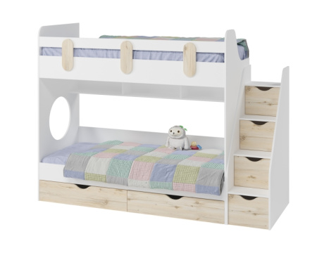 Двухъярусная кровать Фортуна 180х80 (размеры и цвета разные) от Династия Kids