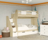 Кровать 2-х ярусная Дуэт (корпус дуб сонома+белые фасады) 