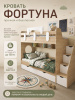 Кровать 2-х ярусная Фортуна 180х80 (дуб золотистый + белый) от Династия Kids