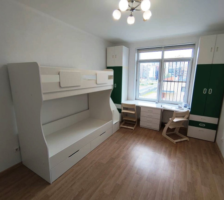 Двухъярусная кровать МИА (цвет белый) 180х80 от Династия Kids