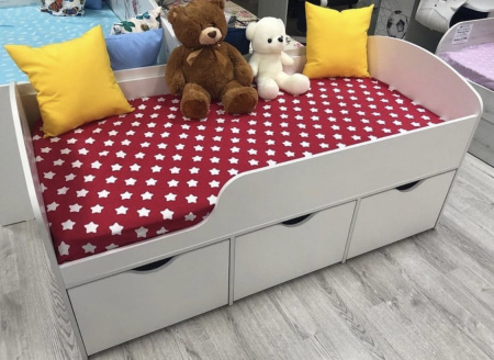 Кровать детская Малыш 80х160 (цвет белый) от Династия Kids