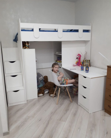 Стол Уют-2 (цвет белый) ширина 121 см от Династия Kids