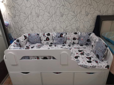 Кровать детская Малыш 80х160 (цвет белый) от Династия Kids