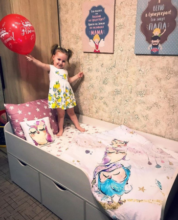 Кровать детская Малыш 80х160 (цвет белый) от Династия Kids