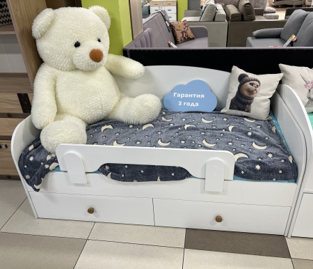 Кровать 160х80 Умка Мини NEW (ручки - дуб)  от Династия Kids