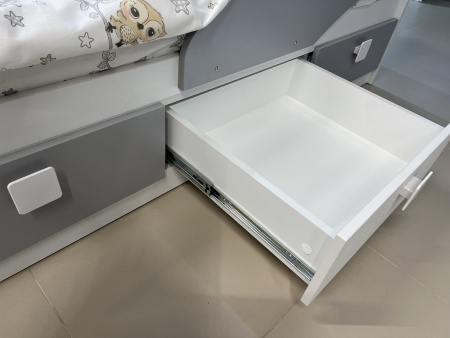 Кровать 160х80 Умка-5 (серебро+белый)  от Династия Kids