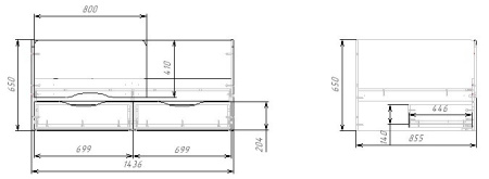 Кровать Малютка 140х80 (цвет белый)  от Династия Kids