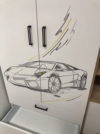 Шкаф коллекции Престиж New (с принтом) от Династия Kids