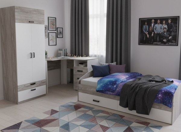 Стол угловой коллекции Гранд с 3 ящиками (ширина 1160 мм) от Династия Kids