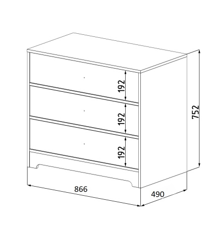 Комод коллекции Зефир от Династия Kids